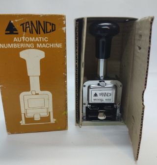 Vintage Tannco Automatic Numbering Machine Model 600