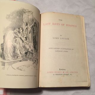 THE LAST DAYS OF POMPEII by LORD LYTTON - Vintage JAMES NISBET & CO 3