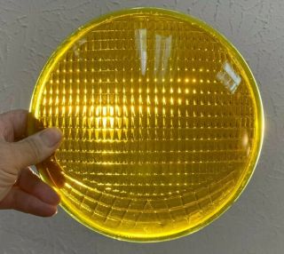 Crouse Hinds Corning Yellow Small Bead Glass Traffic Light Signal Lens