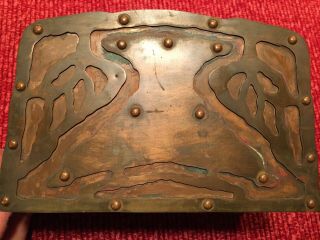 Antique Arts & Crafts Mission Hand - Hammered Copper Bookends