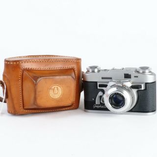 ^vintage Graflex Graphic 35 35mm Film Rangefinder Camera W/ Leather Case [as - Is]