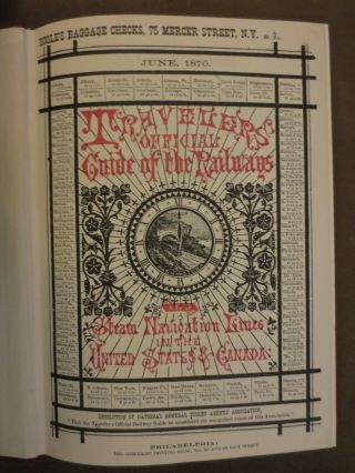 Travelers Official Guide Of The Railways For 1870 (reprint 1971)