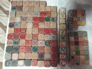 Antique Or Vintage Childrens Wood Blocks.  Up For Your Consideration
