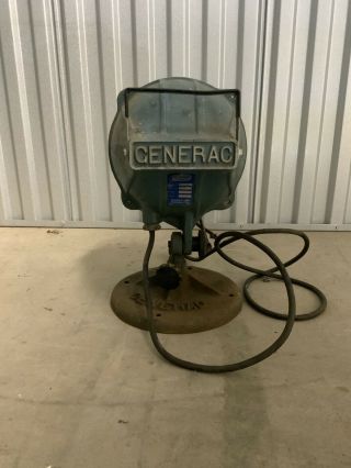 Vintage Generac Cast Iron Industrial Light With Base