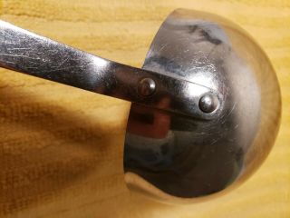 Vintage CUTCO Large Soup Ladle Spoon No15 brown wood handle stainless USA 12 