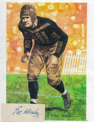 Ed Healey - Best Early Nfl Lineman/vintage Hand Signed Card Clip 1.  3/4 X 4/image