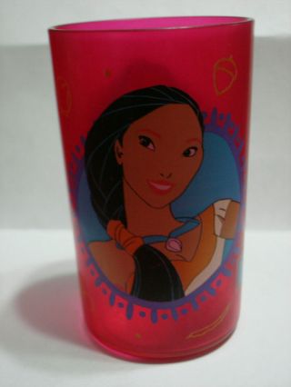 Vintage 1990 Disney Pocahontas 4 1/8 " Plastic Maroon Melamine Cup Zak Designs