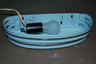 Vintage Mid Century Streamline Modern Wall Lamp/sconce Sky/baby Blue See Photos