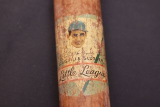 Vintage Louisville Slugger Ted Williams Little League Baseball Bat W/ Label