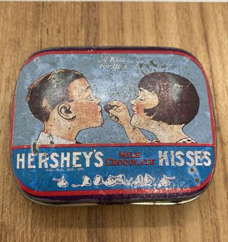 Hershey Vintage Small Tin A Kiss For You Hershey 