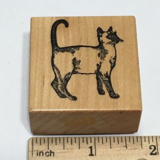 Vintage Psx Siamese Cat D609 Rubber Stamp Kitten Kitty Feline