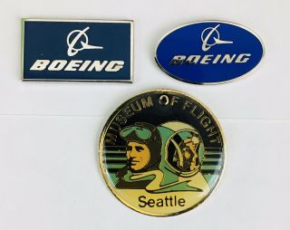 Vintage Boeing Aircraft Group Company Logo Pins And Museum Of Flight