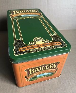 Vintage Bailey ' s The Irish Cream Hinged Tin Empty Container Box 3