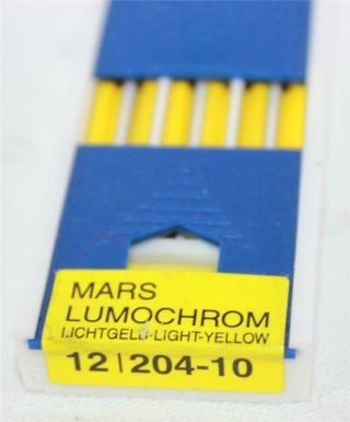 Vintage Staedtler Mars Technico Lumochrom Yellow 204 - 10 Mechanical Pencil Refill