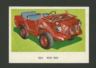 Yeti 850 Vintage Car Collector 1972 Trading Card From Spain