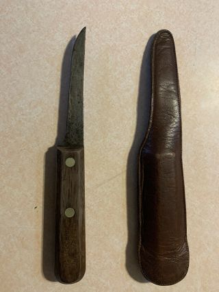 Vintage Ll Bean Filet /boning Knife & Sheath,  4.  25” Blade Vg Freeport,  Me
