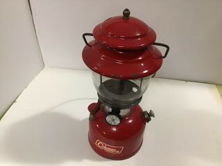 Vintage 1971 Coleman Red Model 200a Single Mantel Gas Lantern Dated 11 - 71
