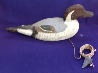 Antique Wooden Carved Exceptional Paint Gundelfinger Pintail Duck Decoy