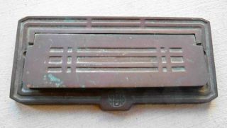 Signed Bronze Arts & Crafts Mission Architectural Mail Slot American,  C.  1910