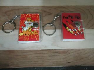 Vintage Garfield Keychain Notepad - Pair - Odie - Nermal - Two For Price Of One - 2002