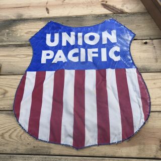 Vintage Union Pacific Railroad Shield Cut From Flag Emblem