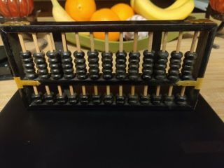 Vintage Lotus Flower Brand Chinese Abacus 13 Rods 91 Beads