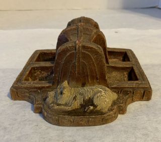 Vintage Syroco Wood 4 Pipe Stand Scottie Dogs