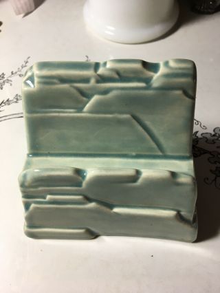 Vintage Unusual Art Pottery Ceramic Business Card Holder Display Mesa Southwest