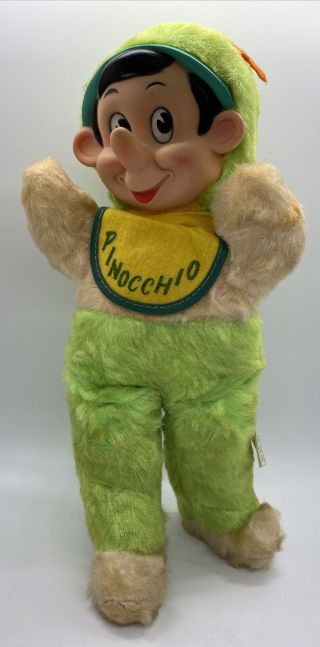 Vintage 1950s Gund Rubber Face Pinocchio Walt Disney Doll Rushton Usa
