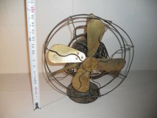 Vintage Antique Ge General Electric Fan Brass Blades