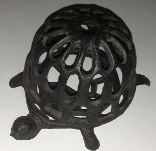 Vintage Cast Iron Turtle Shaped Twine Or String Holder