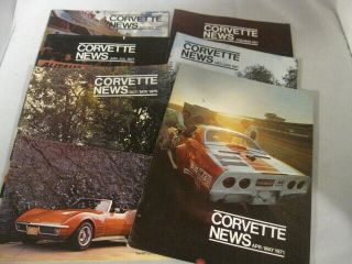 " Corvette News " - Vol 14 - No 1 - 6 - 1970 - 71 - Entire Year
