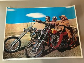 VINTAGE 1970 ' S ' EASY RIDER ' POSTER 21 X 16 INCHES 2