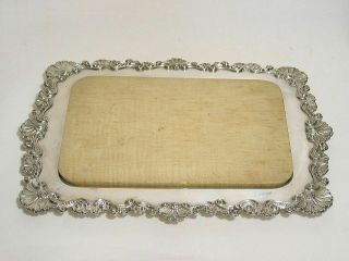 Silver Plate Bread / Cheese Board Thomas Webb & Sons Melb.  Wooden Insert