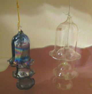 Vintage 3 Tier Glass Bell Ornaments