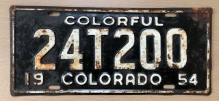 1954 Colorado License Plate 24t200