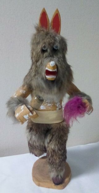 Vintage Native American Kachina Doll ‘wolf’ 12 1/2 "