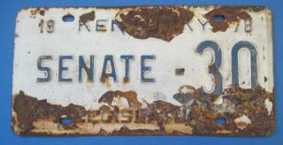 1978 Kentucky Senate License Plate