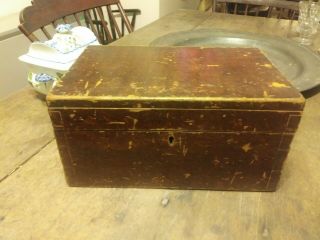 Early 19th Century Wooden Grain Painted Document Box