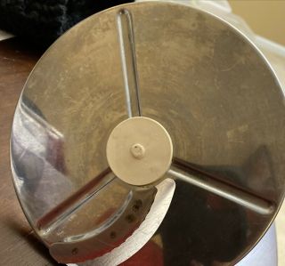 Vintage Cuisinart Food Processor Slicing Blade Disc Stem Fp - 631w Cfp 4 5 5a 9 9a