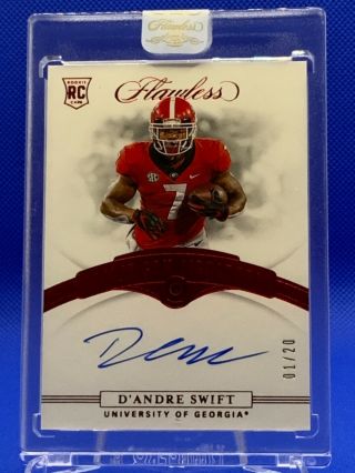 2020 Flawless D’andre Swift Ruby Auto Georgia Bulldogs Lions1/20