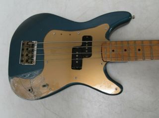 Hondo H808GMB Deluxe Series Vintage Electric Bass Guitar Teal P&R 2