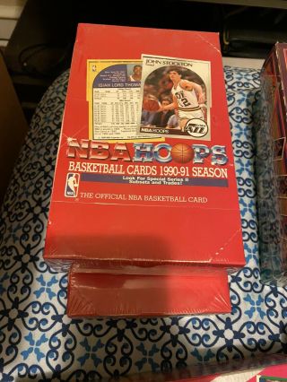 2 Boxes Of 1990 - 91 Nba Hoops Series Ii Factory Box Michael Jordan