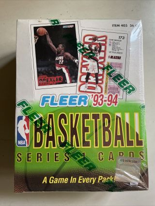 93/94 93 - 94 Fleer Basketball - Series 1 36 Packs Factory