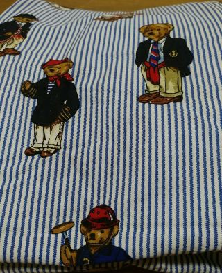 Vintage Ralph Lauren Polo Bear Sheet Set Queen Flat And Fitted No Pillowcases 2