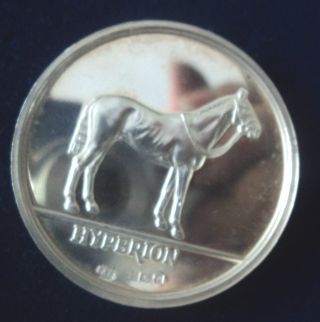 Large Heavy Silver Horse / Racehorse Medal The Sport Of Kings 1974 Hyperion