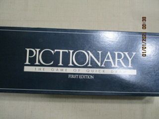 Vintage 1985 First Edition Pictionary Board Game Quick Draw Complete