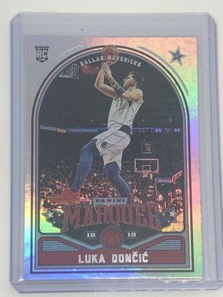 2018 - 19 Chronicles Luka Doncic Marquee Rookie Refractor Card No.  255 Mavericks
