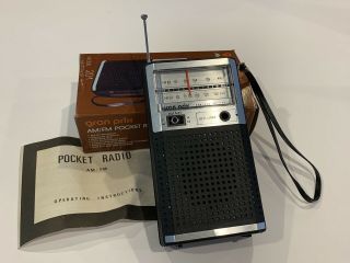 Vintage Gran Prix Am Fm Pocket Radio Model 201