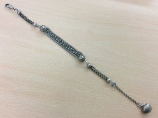 Antique Solid Silver Albertina Watch Chain 1890